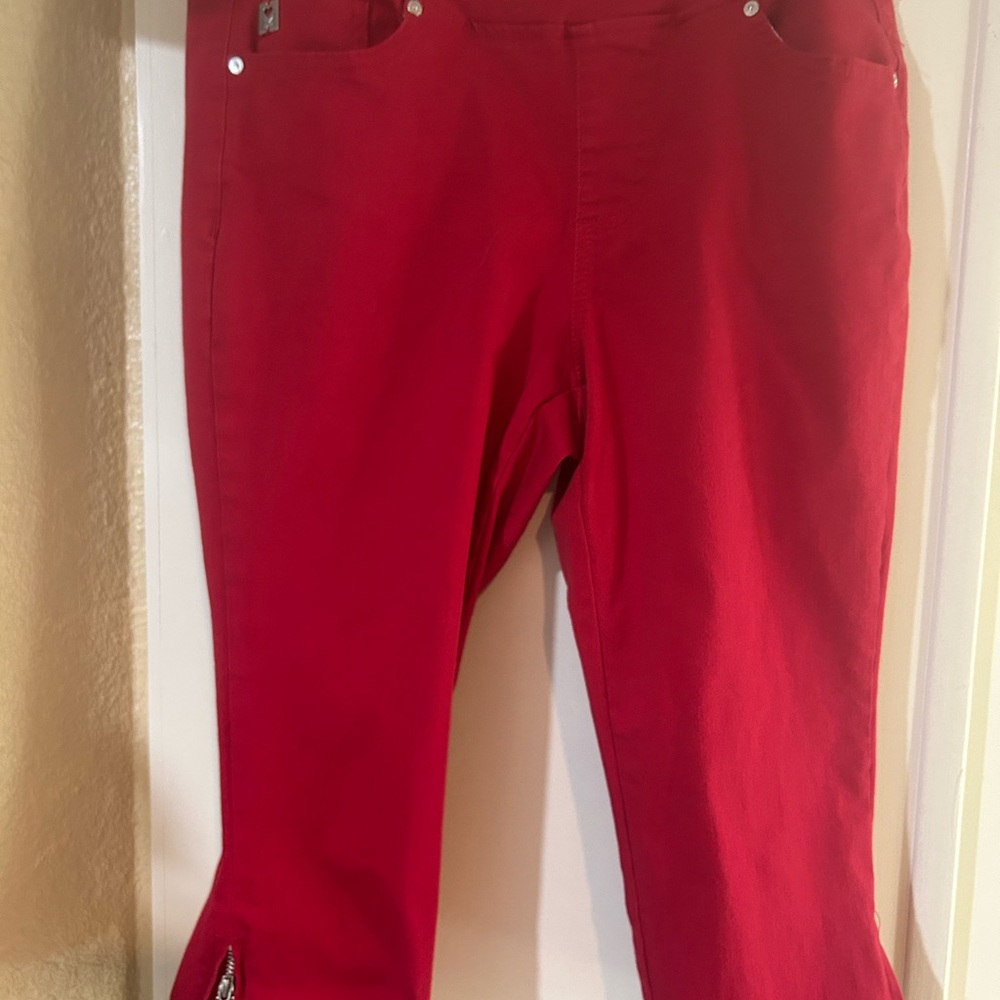 Bell by Kim gravel Red Women’s Stretch capris- Classic Fit